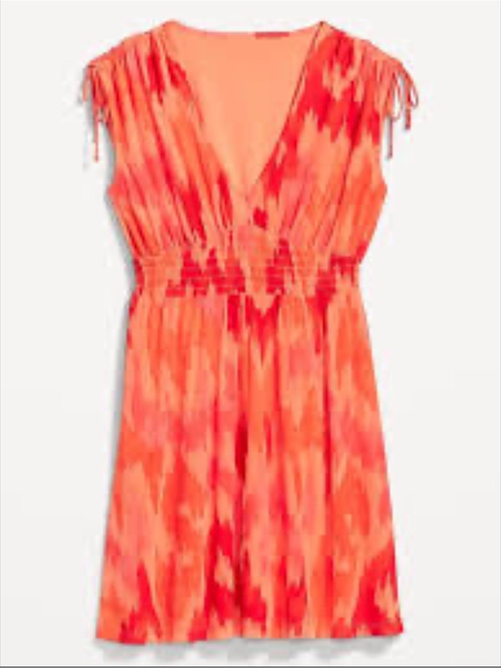 Old Navy Coral-Red V-Neck Sundress